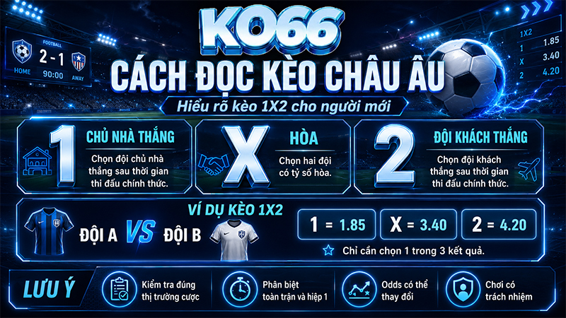 Hướng dẫn cách đọc kèo Châu Âu